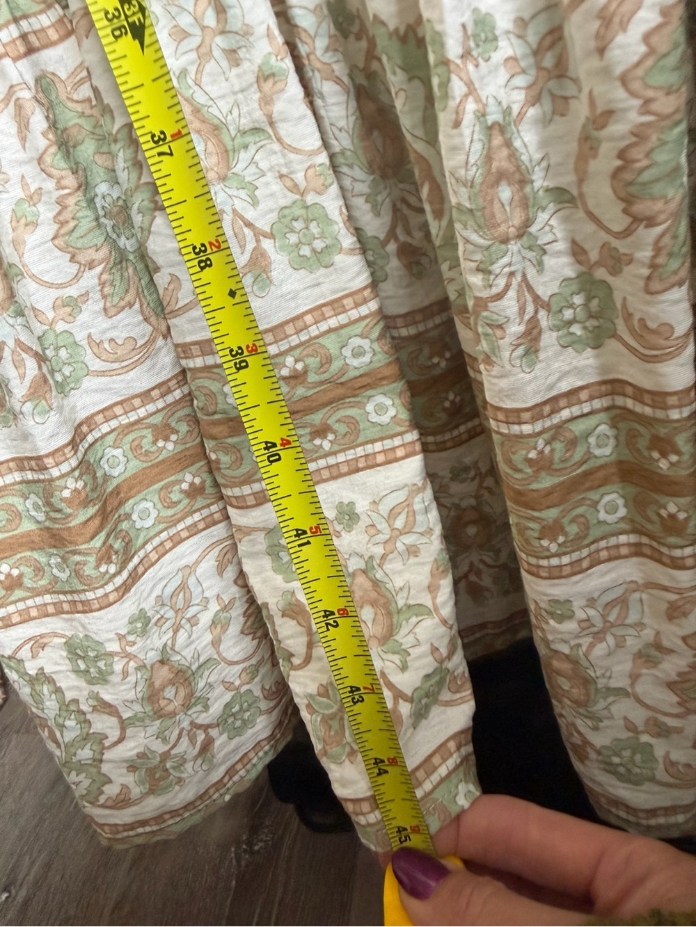 by the river boho floral midi maxi dress cream sage puff sleeve size s - Picture 8 of 10